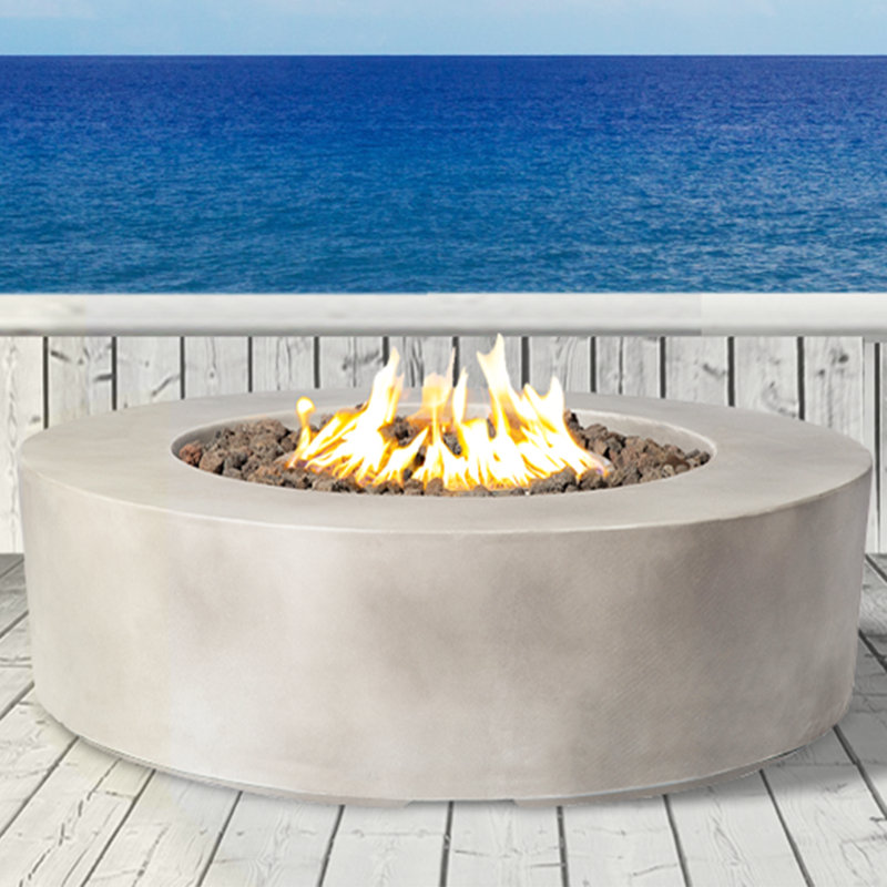Orren Ellis Grice Concrete Propane/Natural Gas Fire Pit Table & Reviews